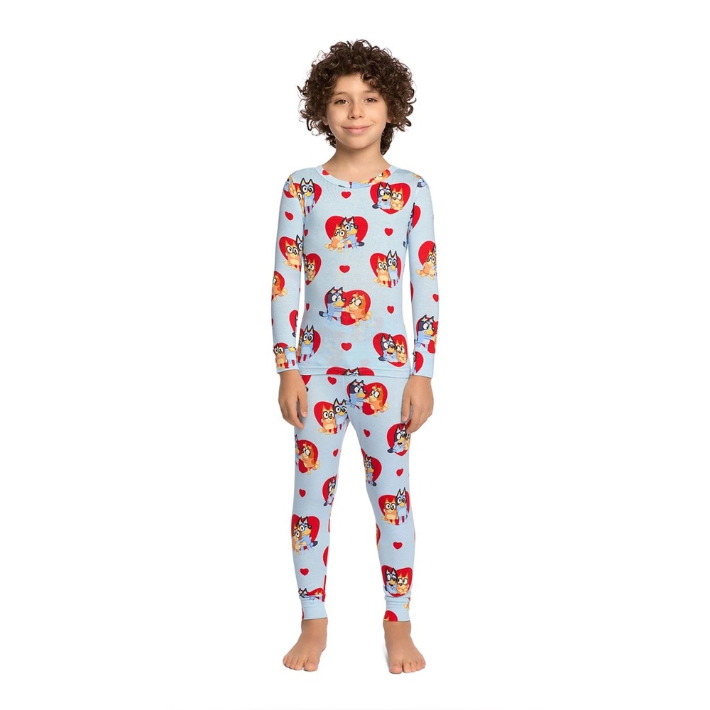 NWT Bluey Kids 2-Piece Valentines Day Pajama Set